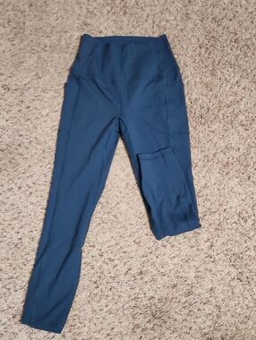 RBX Deep Teal High-Waist Leggings with Side Phone Pocket